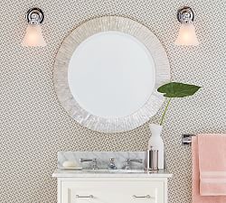 Miranda Capiz Round Mirror