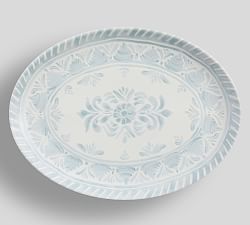 Chambray Tile Stoneware Serving Platter