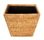 Tava Handwoven Rattan Tapered Waste Basket with Metal Insert