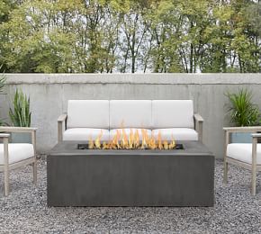 Arbor Concrete Rectangular Fire Pit Table | Pottery Barn