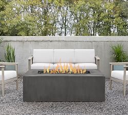 Arbor Concrete Rectangular Fire Pit Table 