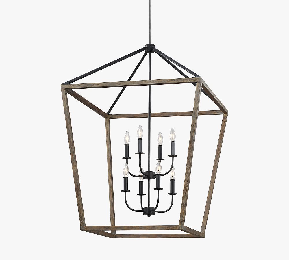 Buford Wood &amp; Iron Chandelier