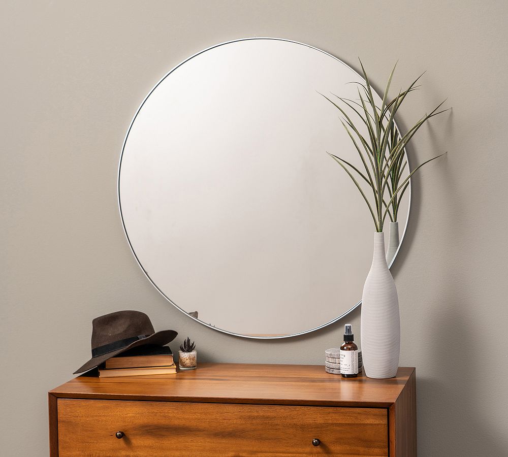 Slim Profile Round Mirror