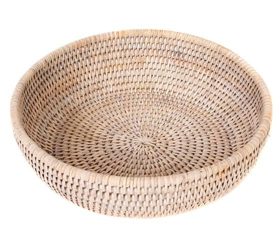 Tava Handwoven Rattan Fruit Bowl | Pottery Barn