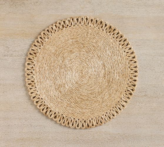Handcrafted Round Abaca Placemats Pottery Barn
