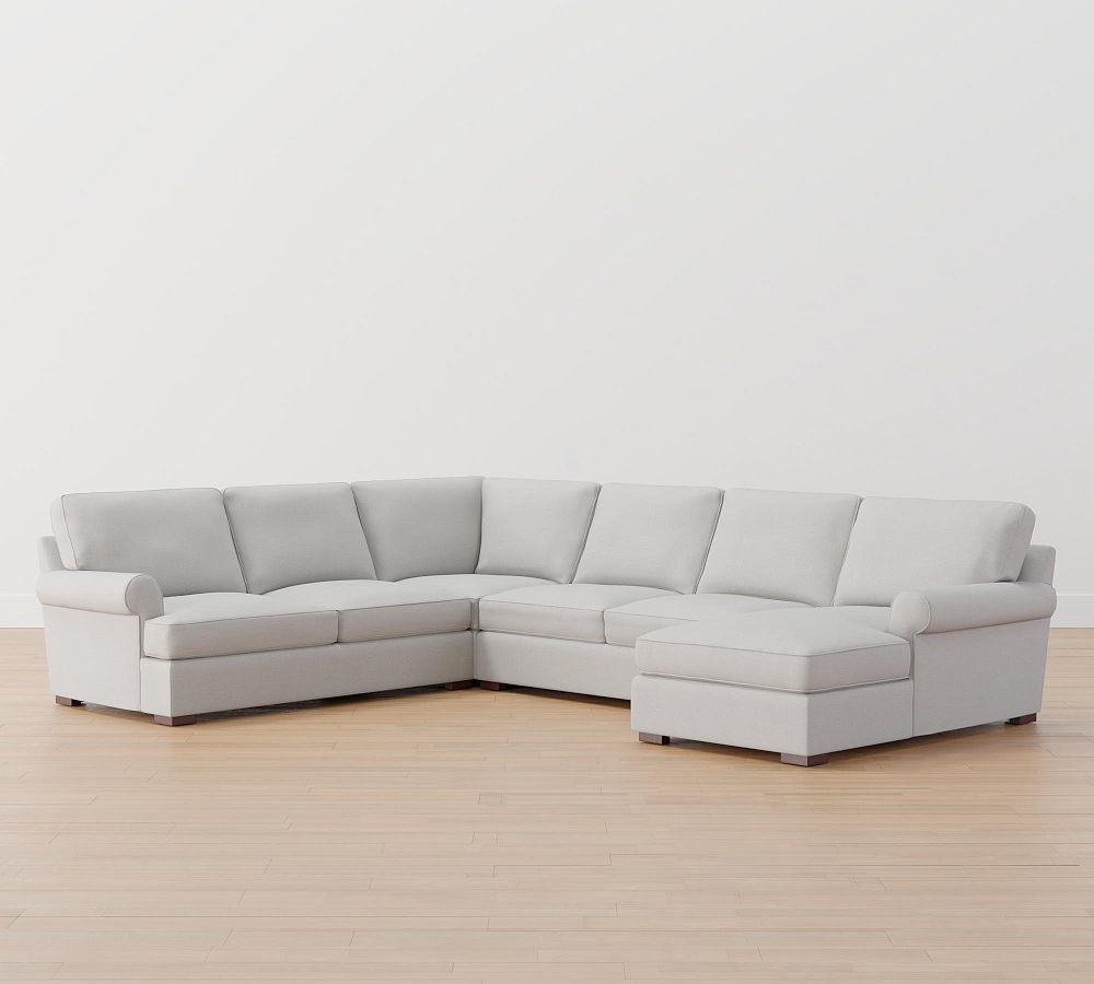 Townsend Roll Arm 4-Piece Chaise Sectional (144&quot;)