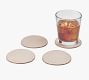 Vachetta Handcrafted Leather Round Coasters - Set of 4