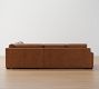 Big Sur Square Arm Deep Seat Leather 3-Piece L-Shaped Wedge Sectional (129&quot;)