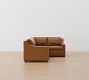 York Slope Arm Leather 3-Piece Sectional (94&quot;)