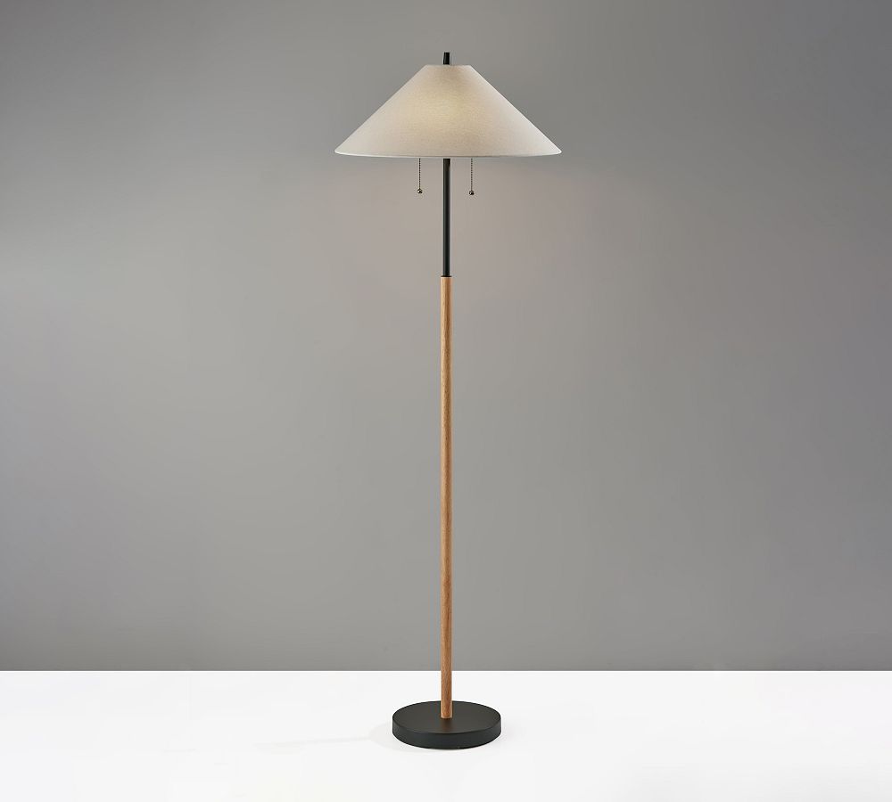 Patton Wood & Metal Floor Lamp (62") Pottery Barn