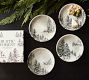 Rustic Forest Stoneware Appetizer Plates - Set of 4