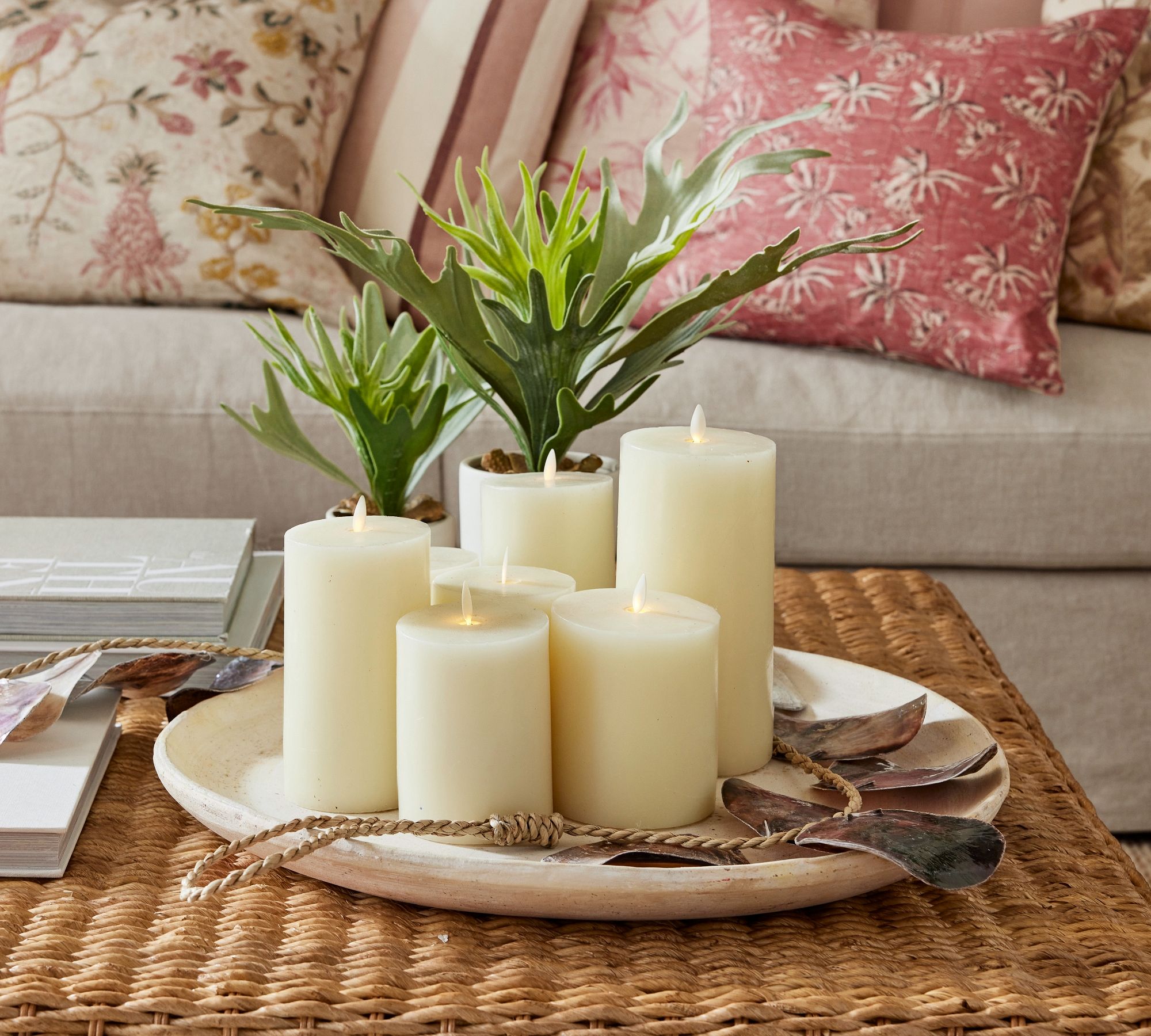 Alt image 2 for Premium Flickering Flameless Wax Pillar Candle