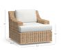 Huntington Wicker Slope Arm Swivel Outdoor Lounge Chair