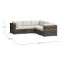 Huntington Wicker 5-Piece Square Arm Outdoor Sectional (99&quot;)
