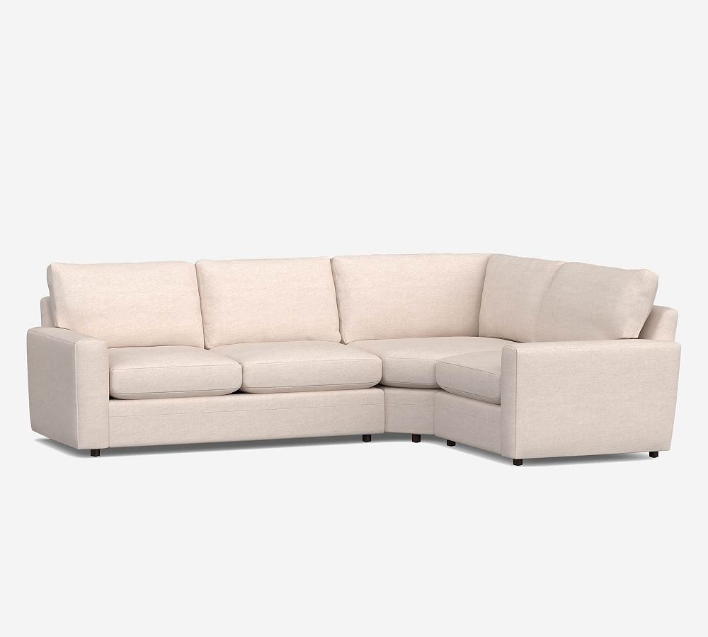 Pearce Modern Square Arm 3-Piece Wedge Sectional (118&quot;)