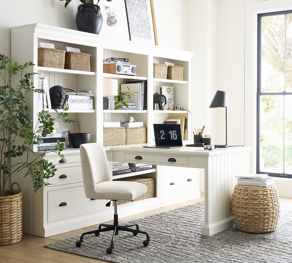 Aubrey Peninsula Desk with Bookcase Suite (108&quot;)