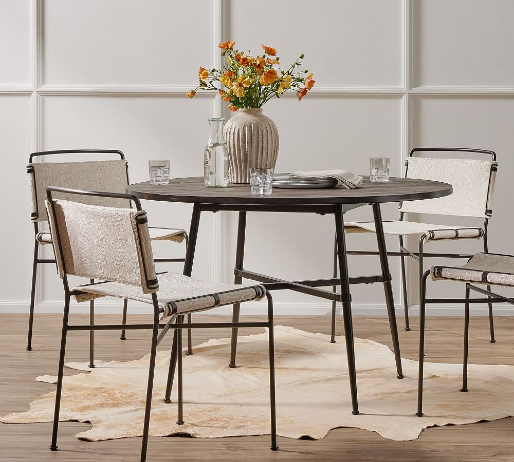 Juno Reclaimed Wood Round Dining Table | Pottery Barn