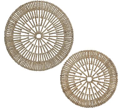 Paityn Round Woven Wall Art, Set of 2 | Pottery Barn