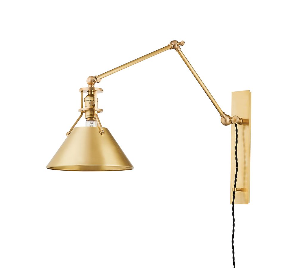 Ashley Metal Plug-In Articulating Sconce (45&quot;)