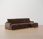 Canyon Square Arm Leather Chaise Sectional (118&quot;&ndash;163&quot;)