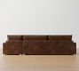 Canyon Square Arm Leather Chaise Sectional (118&quot;&ndash;163&quot;)