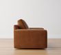 Big Sur Square Arm Leather Swivel Chair