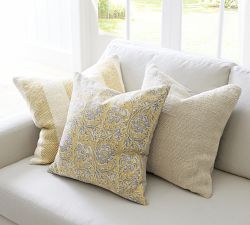 Faye Textured Striped Pillow | Pottery Barn