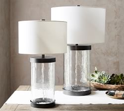 Murano Metal &amp; Glass Table Lamp (24&quot;-31&quot;)