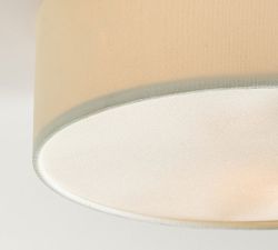 Linen Drum Flush Mount (12&quot;-18&quot;)