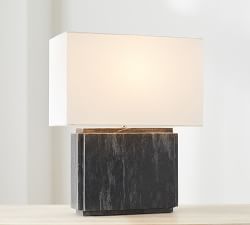 Amara Marble Rectangular Table Lamp (24&quot;)