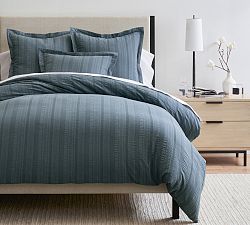 Sonoma Textured Striped Duvet Cover 