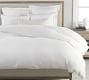 Belgian Flax Linen Contrast Flange Duvet Cover