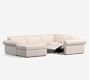 Ultra Lounge Roll Arm 5-Piece Reclining Chaise Sectional - Storage Available (147&quot;)