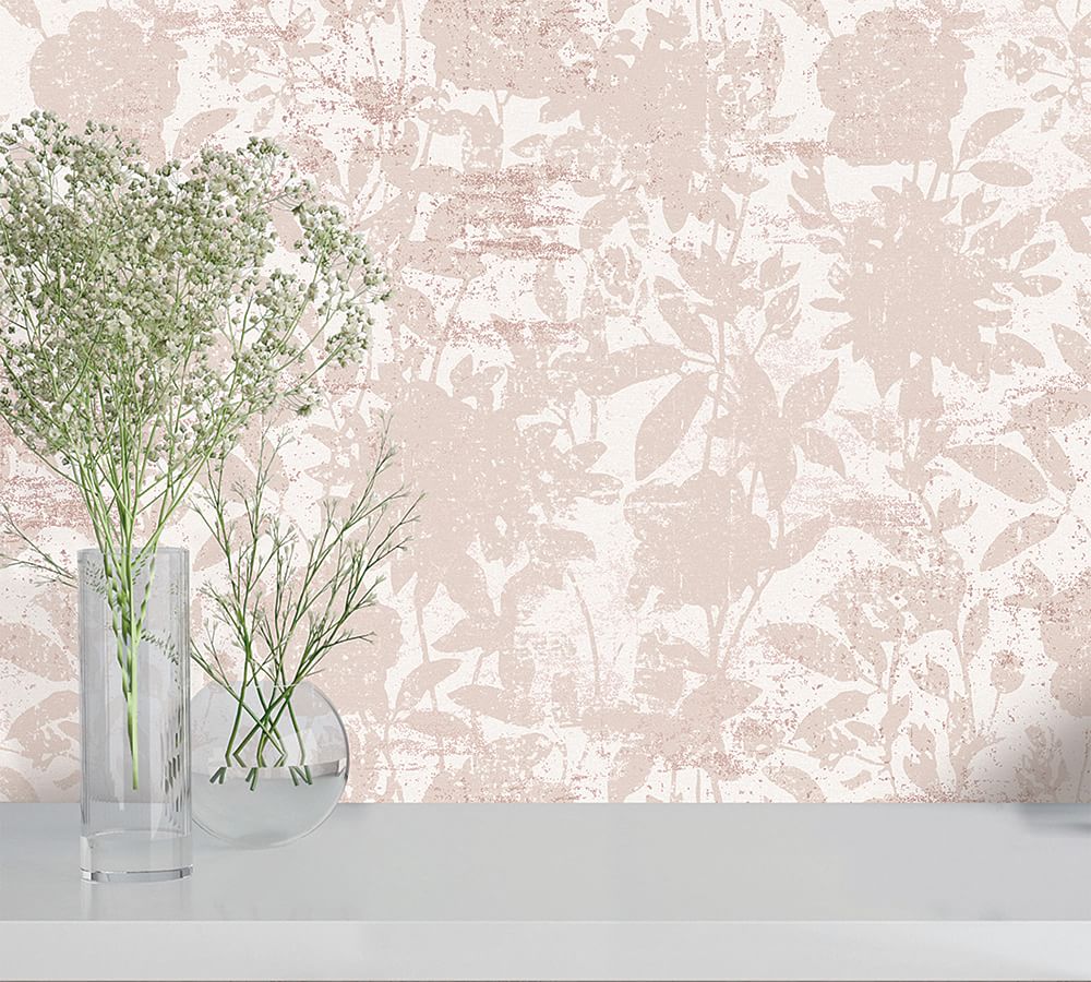 Garden Floral Dusted Pink Removable Wallpaper