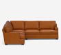 Townsend Square Arm Leather 3-Piece L-Shaped Sectional (113&quot;)