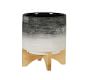 Ariana Ceramic Planter on Wooden Stand