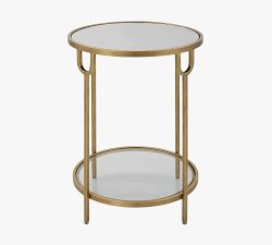 Ellodie Round Glass Accent Table (17&quot;)