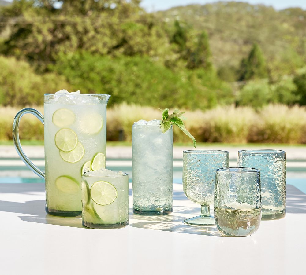 Hammered Outdoor Tumblers - 20 oz. Clear · Set of 4