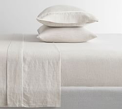 Belgian Flax Linen Contrast Flange Sheet Set