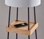 Neve Charge Wooden Shelf Floor Lamp with USB