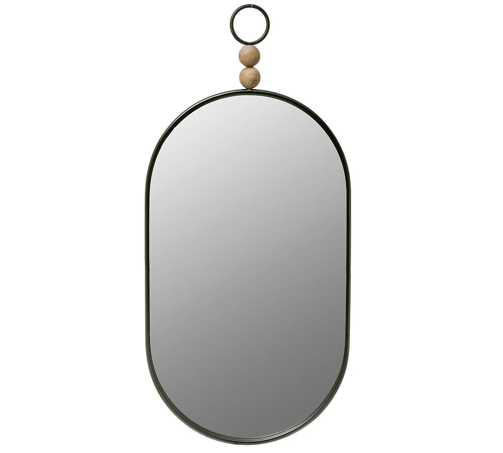 Valery Oval Beaded Mirror