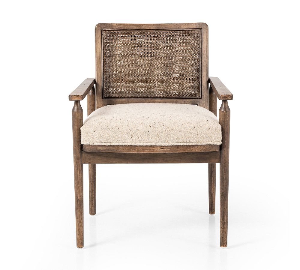 Giselle Upholstered Cane Dining Armchair