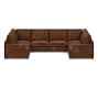 Canyon Square Arm Leather U-Shaped Sectional (153&quot;&ndash;189&quot;)