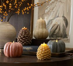 Premium Flickering Flameless Wax Pumpkin Candle