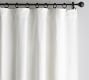 Custom Seaton Textured Cotton Curtain - White