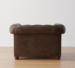 Chesterfield Roll Arm Leather Chair