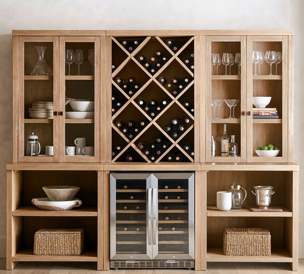 Modern Farmhouse Wine Storage with Hutch (102