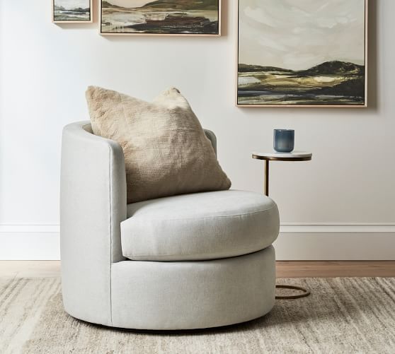 Pottery barn swivel armchair sale