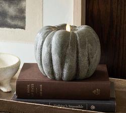 Premium Flickering Flameless Wax Pumpkin Candle