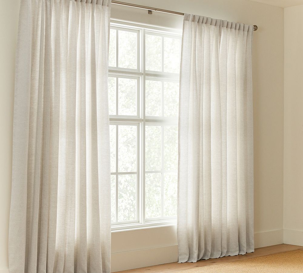 Open Box: Custom Belgian Flax Linen Curtain - Flax